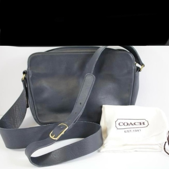 NEW Coach Shoulder Bag Navy Glove Tanned 8” x 10” x 3” - Picture 1 of 6